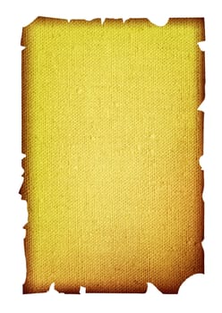 Image of the old parchment with ragged charred edges