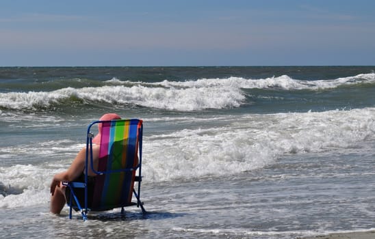 Sitting in the waves