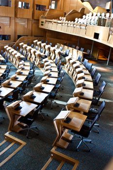 Interiors of Edinburgh Parliament, built in 2004