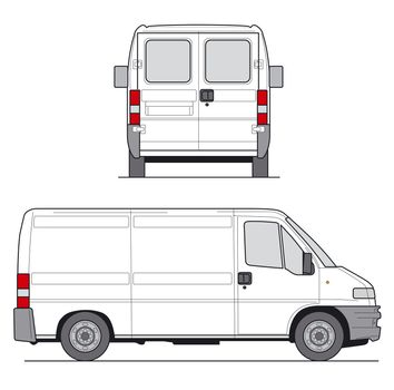 Delivery Van - Template for presentation - vector