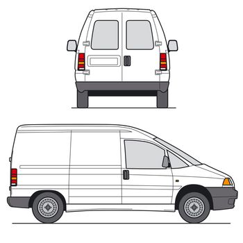 Delivery Mini Van - template for presentation