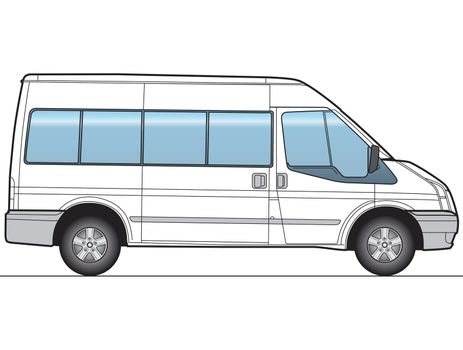 Minibus, bus - Template for presentation