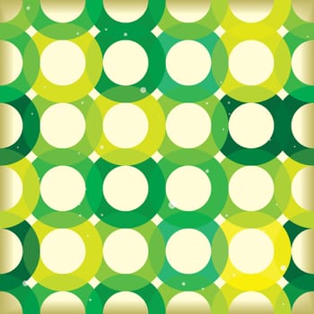 green seamless tile pattern background with circular design