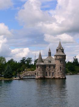 Boldt Castle between thousand islands on Ontario lake, Canada
