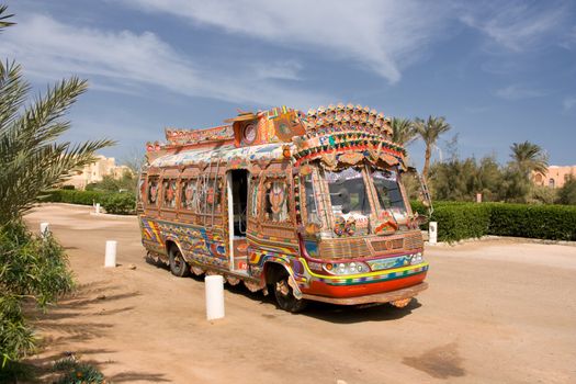 El-Gouna Egypt - Local Colorful Bus