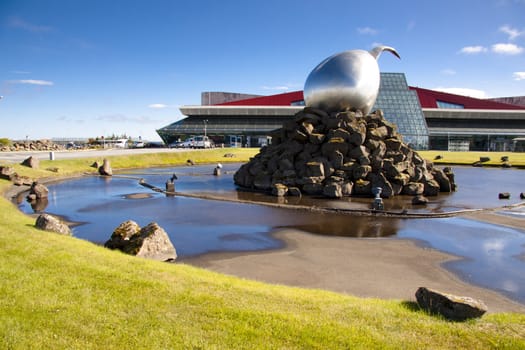 Modern airport in Reykjavik, Keflavik - Iceland.