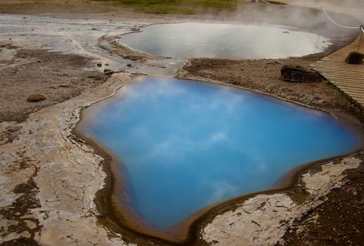 Iceland - beauty and colorful geothermal area - Geysir