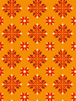 Floreal Foliage Pattern Background - Orange texture