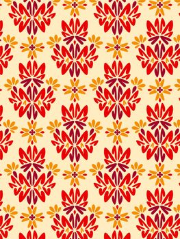 Damask Style Pattern Background - Red texture 2