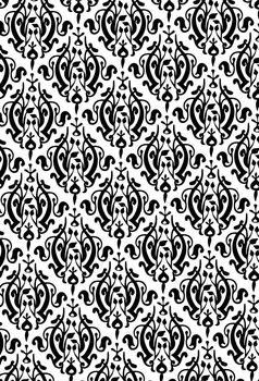 Damask Style Pattern Background - BW texture