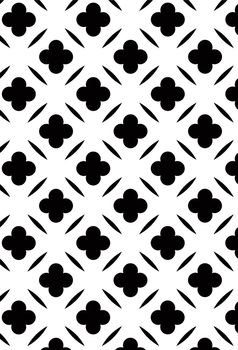Damask Style Pattern Background - BW texture