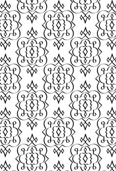 Damask Style Pattern Background - BW texture