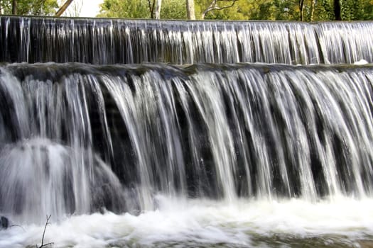 Smooth waterfall in a park in South Africa