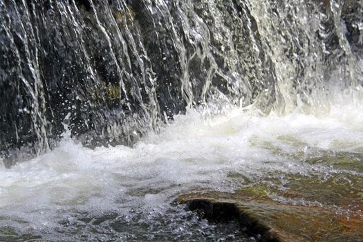 Layered waterfall in a park in South Africa