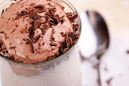 A chocolate milk float in an outdoor natural setting