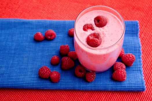 A cool raspberry smoothie detail abstract