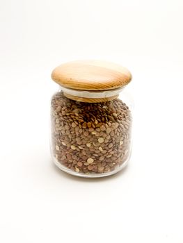  jar with lentils