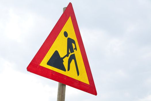 Caution sign - workers