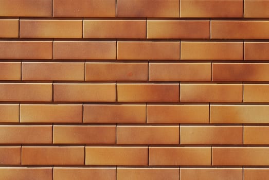 wall made of rectangular orange bricks