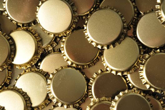 brass bottle cap abstract