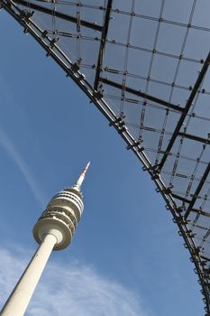 An image of the huge Munich tv tower