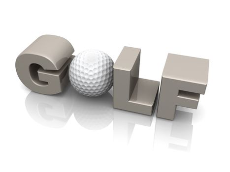 Computer Generated 3D Image - Golf .