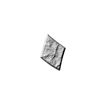 3D stone arab number 0 isolated in white