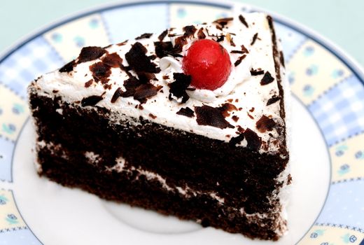 A Piece of Cake isolated on a black back ground