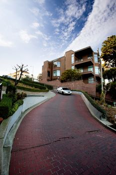 Lombard Street, San Francisco a tight street of switch backs