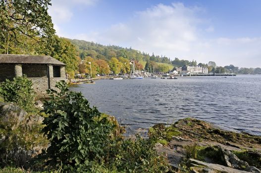 Lake Windermere in Lake District National Park Cumbria England
