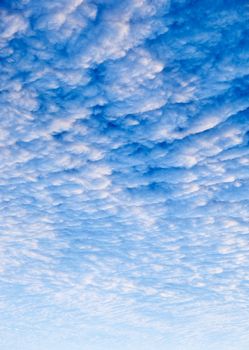 A cloud sunset background, blue and pink