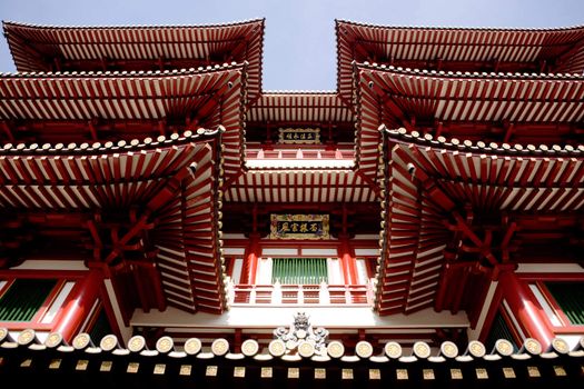 An archtiecture detail of a buddhist temple