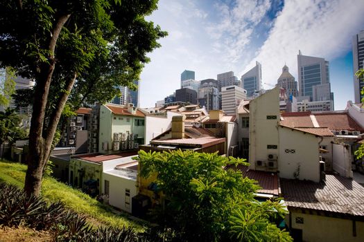 A view of the old and new Singapore