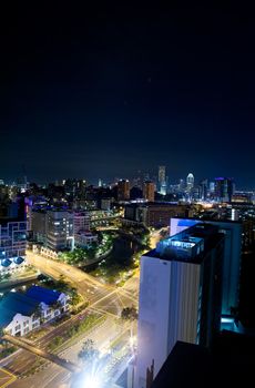 A cityscape of singapore at night