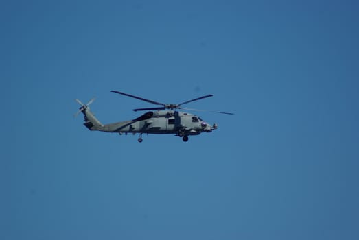 flying military helicopter