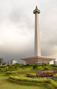 Jakarta National Monument in a public park, Indonesia