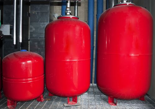 Red internal industrial boilers for heating