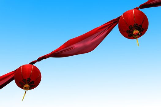 Red lanterns, chinese decoration, Chinatown