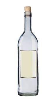 Bottle with label isolated.