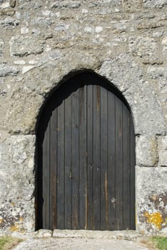 antique/medieval entrance door of Ourém castle