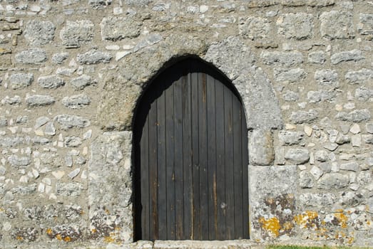 antique/medieval entrance door of Ourém castle