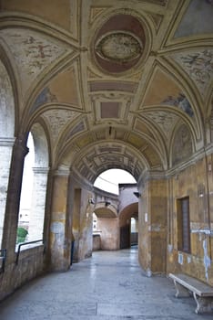 detail of the famous Castel Sant Angelo in Rome