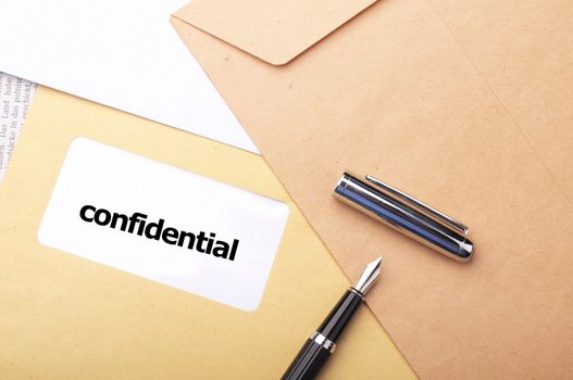confidential or top secret letter showing business post concept