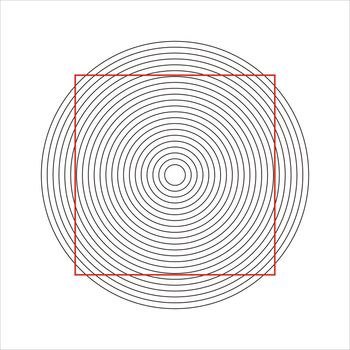 concentric circles that makes a normal square seem distorted