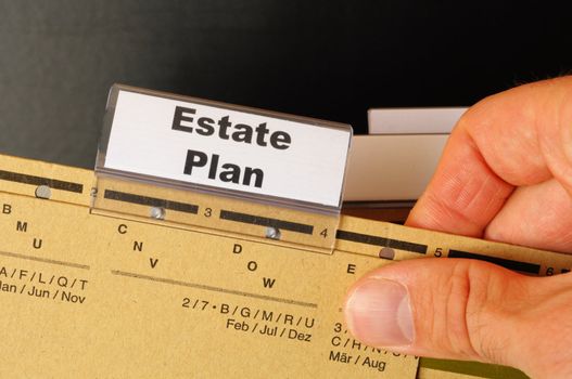 real estate plan on business folder showing buy a house concept