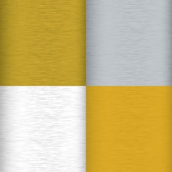 Four brushed metal background surfaces with color variation and grain