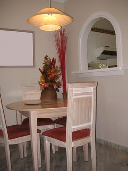 dining area in a modern interior