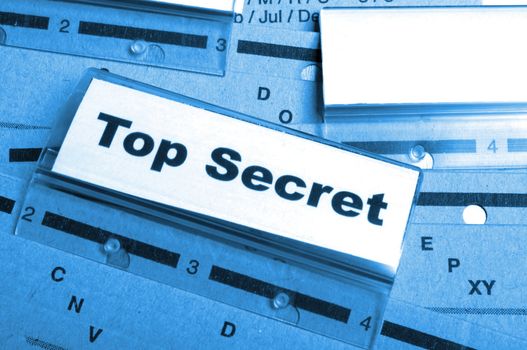 top secret folder or file in a business office