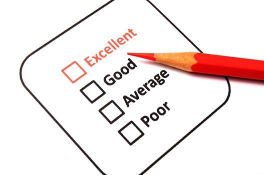 consumer survey with questionnaire checkbox to improve sales