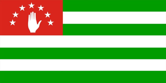 This is Abkhazia flag illustration computer generated.

